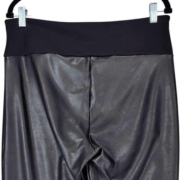 SPANX Assets Faux Leather Leggings sz 1X Women Black Stretch Comfort 20258R READ - Picture 11 of 12